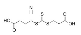 4 ((((2-Carboxyethyl) thio) poudre jaune acide thio de Carbonothioyl)) - 4-Cyanopentanoic CAS 2055041-03-5 C10H13NO4S3