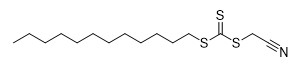 Réactif dodécylique CAS de RADEAU de Cyanomethyl Trithiocarbonate 796045-97-1 C15H27NS3 97%
