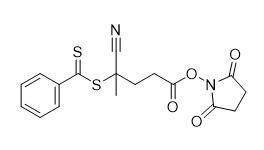 N-Succinimidyl 4-Cyano-4-(phénylcarbonothioylthio)pentanoate N° CAS 864066-74-0 C17H16N2O4S2 95%
