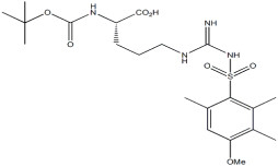 Dérivés d'acides aminés Boc-Arg ((Mtr) -OH CAS. 102185-38-6 Purification en poudre blanche à presque blanche 98%