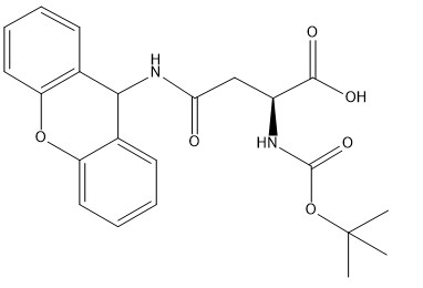 CAS 65420-40-8 Dérivés d'acides aminés Boc-Asn Xan -OH de 98% de pureté C22H24N2O6 en poudre blanche à non blanche