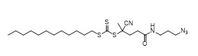 5 ((3-Azidopropyl)) - 2-cyano-5-oxopentan-2-yl aminés carbonotrithioate dodécylique CAS No.	1644536-24-2 C22H39N5OS3