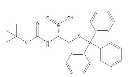 Dérivés CAS 21947-98-8 Boc-Cys (Trt) - poudre d'acide aminé de 98% de l'OH C27H29NO4S