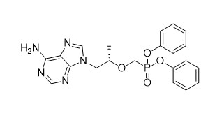 S-diphényl 1-6-amino-9H-purine-9-yl propan-2-yl oxy-méthyl phosphonate pour TFA Poudre jaune pâle M.W 439.41 Pureté 95%